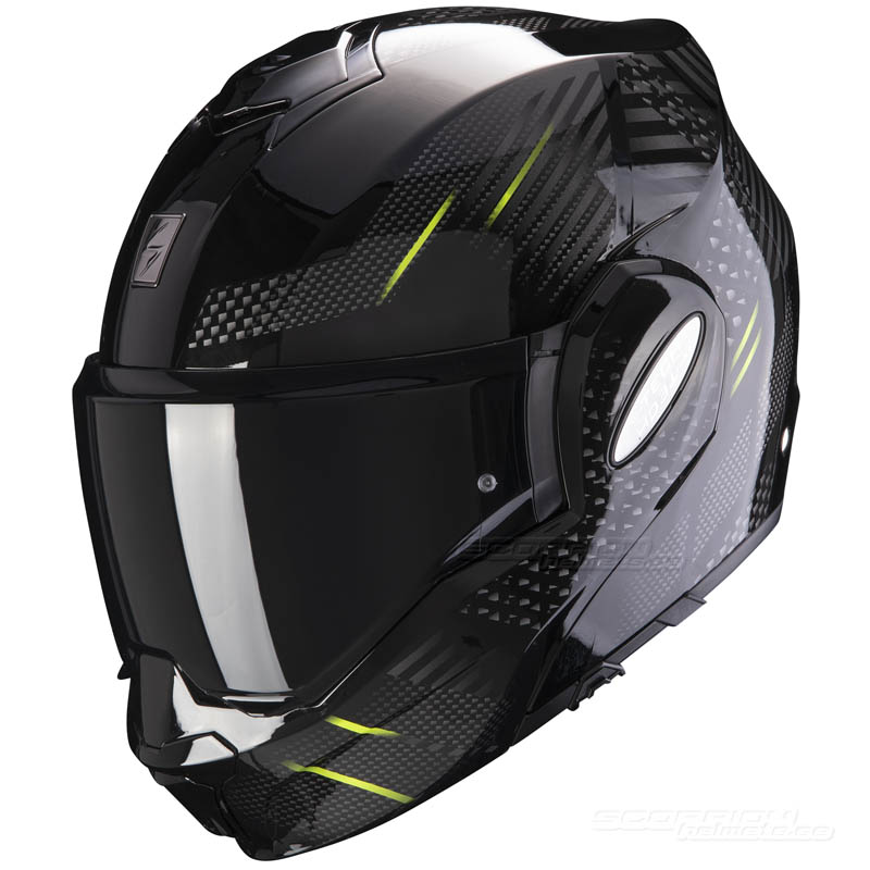 Scorpion EXO-TECH Öppningsbar hjälm (Pulse) Svart, Gul