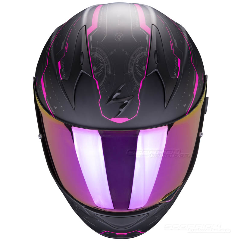 Scorpion EXO-390 MC-Hjälm (Beat) Mattsvart, Rosa