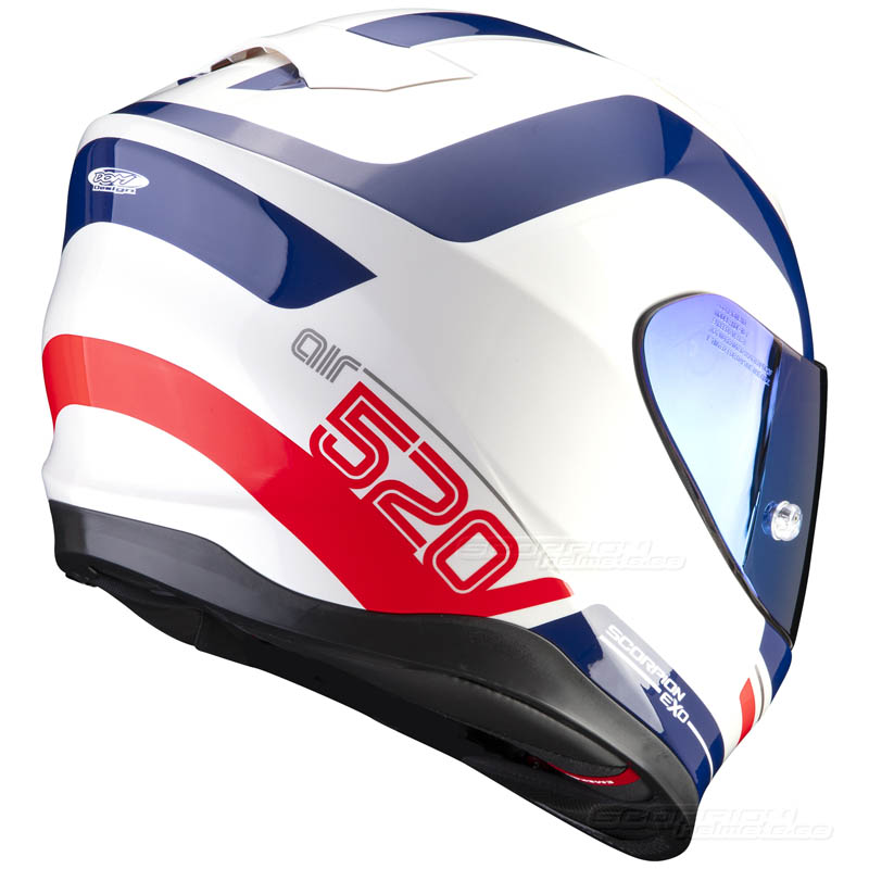 Scorpion EXO-520 Integralhjälm (Lemans) Vit, Blå, Röd