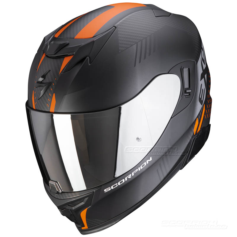 Scorpion EXO-520 Integralhjälm (Laten) Mattsvart, Orange