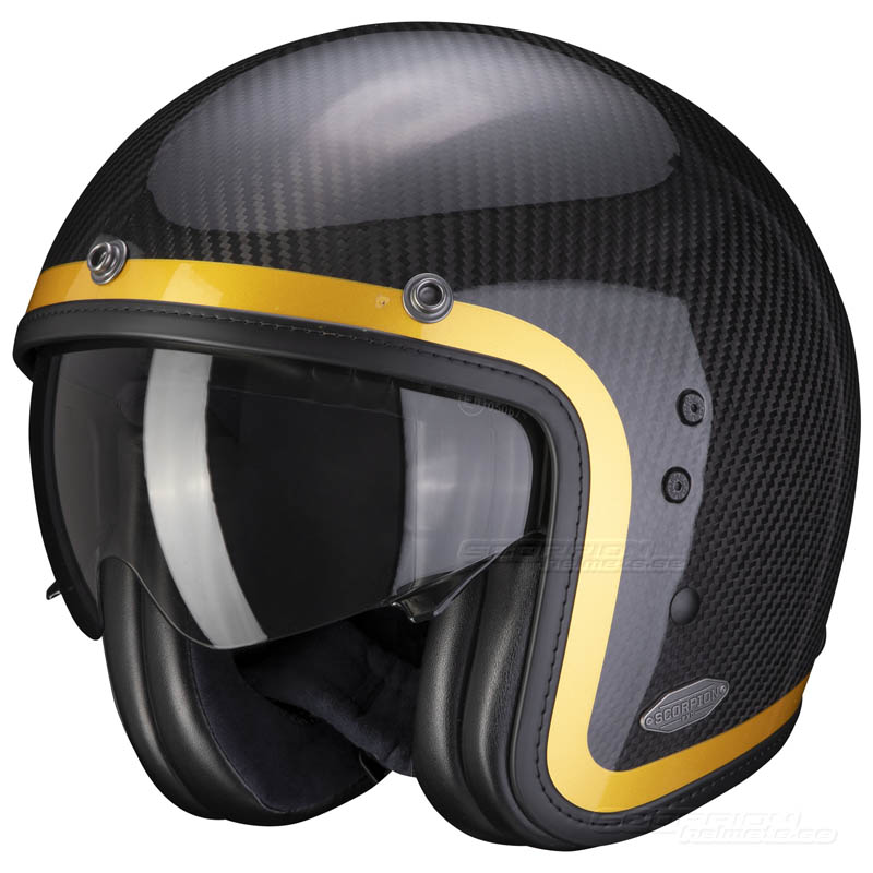 Scorpion Belfast CARBON MC-Hjälm (Lofty) (Sista storleken L)