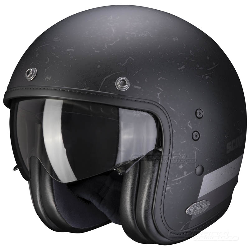 Scorpion Belfast Öppen Hjälm (Shift) Mattsvart, Silver