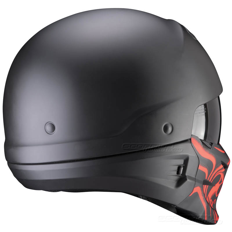 Scorpion EXO-COMBAT EVO Fighter MC-Hjälm (Samurai) Mattsvart, Röd