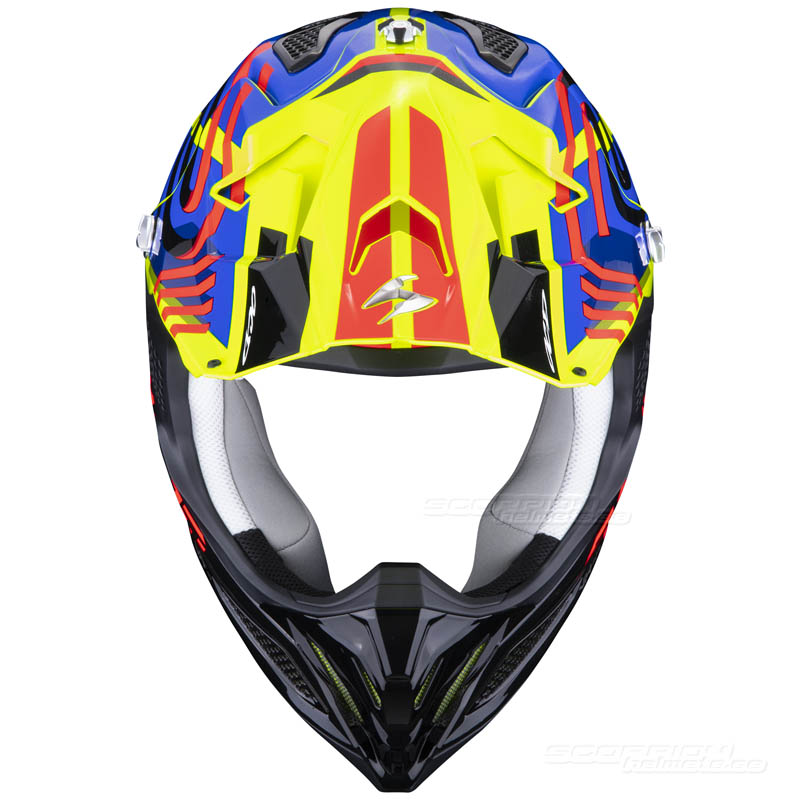 Scorpion VX-22 Motocrosshjälm (Neox) Neongul, Blå, Röd