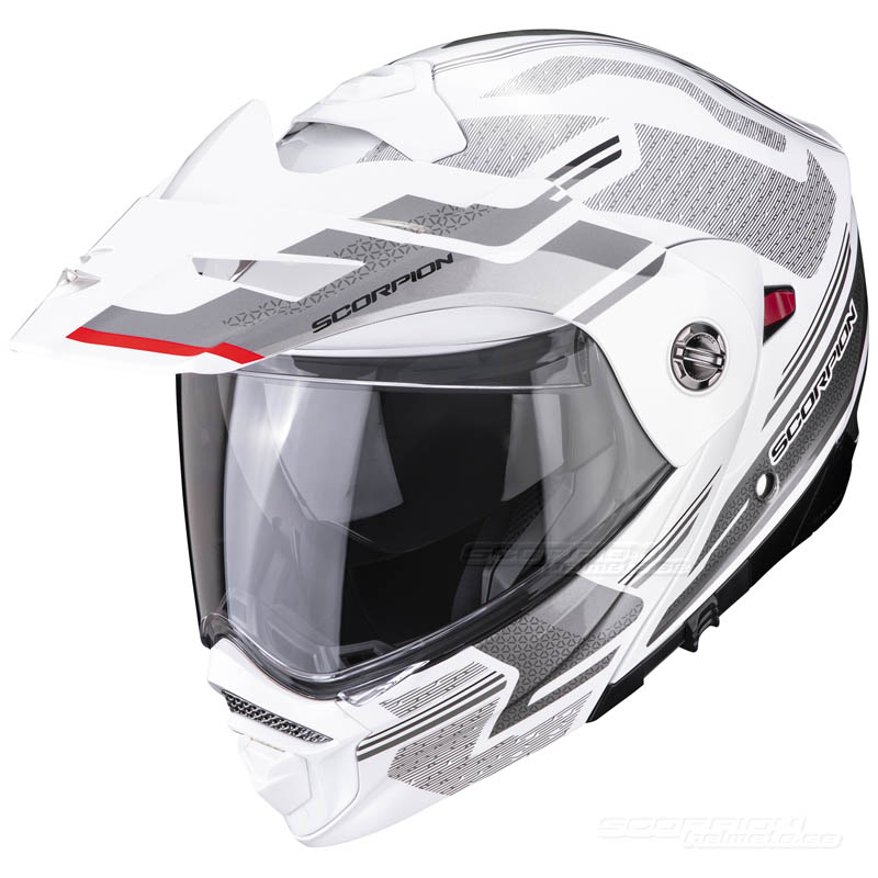 Scorpion ADX-2 Hjälm (Carrera) Pärlvit, Silver