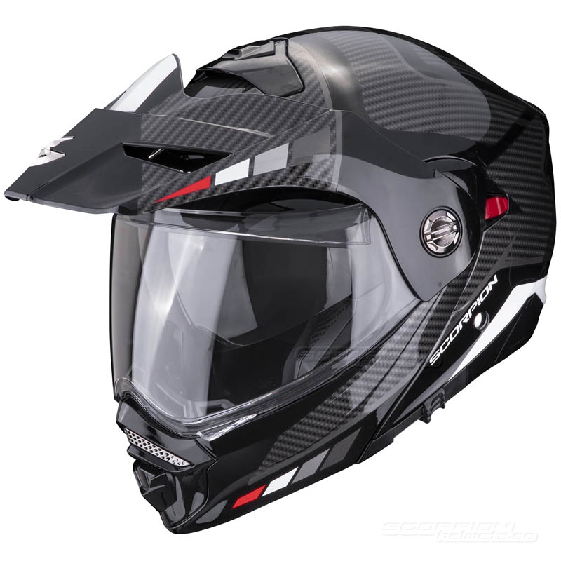 Scorpion ADX-2 Hjälm (Camino) Svart, Silver, Röd
