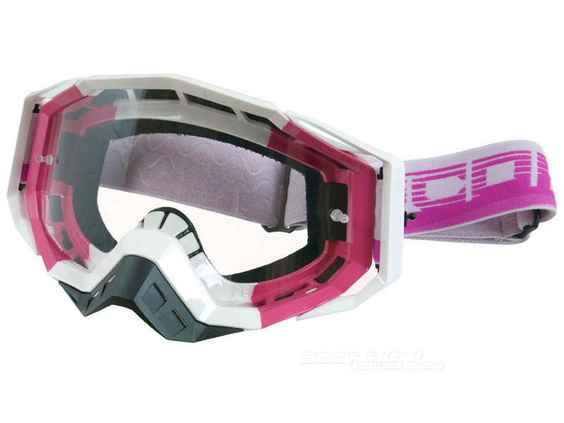 Scorpion Crossglasögon Goggles (E21) Rosa, Vit