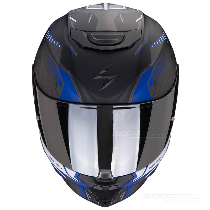 Scorpion EXO-391 (Haut) Mattsvart-Silver-Blå