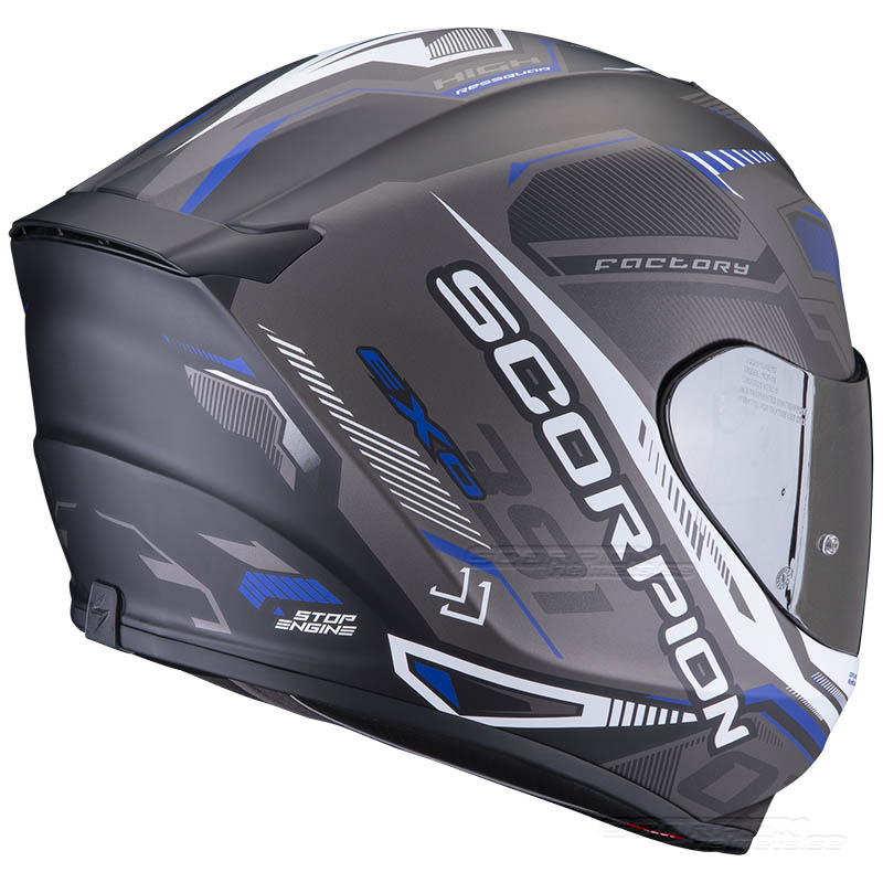Scorpion EXO-391 (Haut) Mattsvart-Silver-Blå