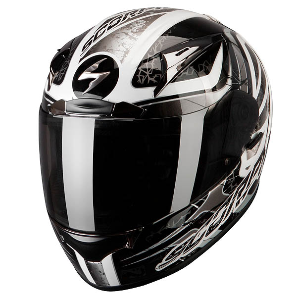 Scorpion EXO-2000 Racehjälm (Shifter) Svart, Vit