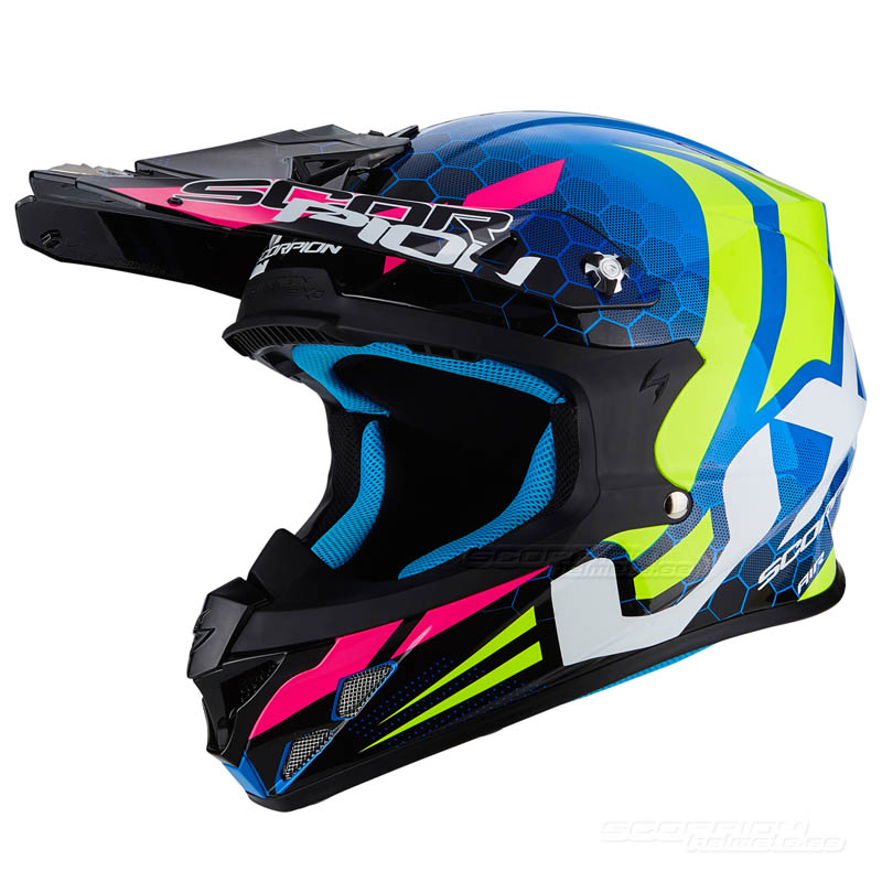 Scorpion VX-21 Crosshjlm MX/Race (Xagon) Bl, Neongul