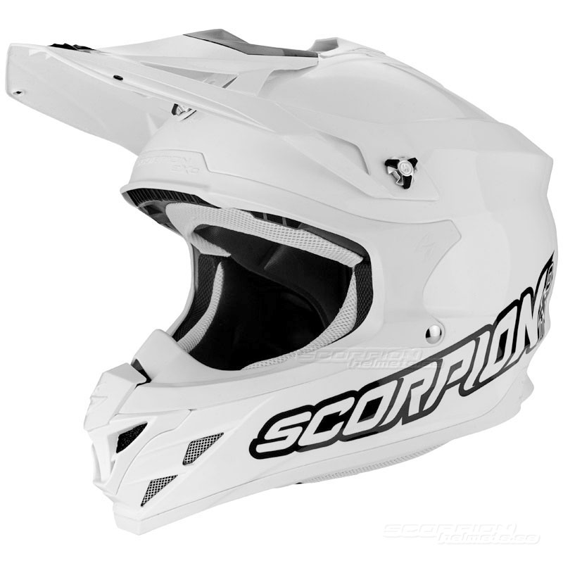 Scorpion VX-15 EVO Crosshjlm MX (Solid) Vit