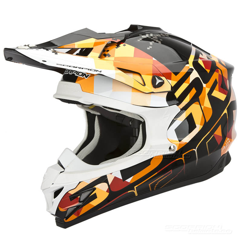 Scorpion VX-15 EVO Crosshjlm MX (Grid) Svart, Orange