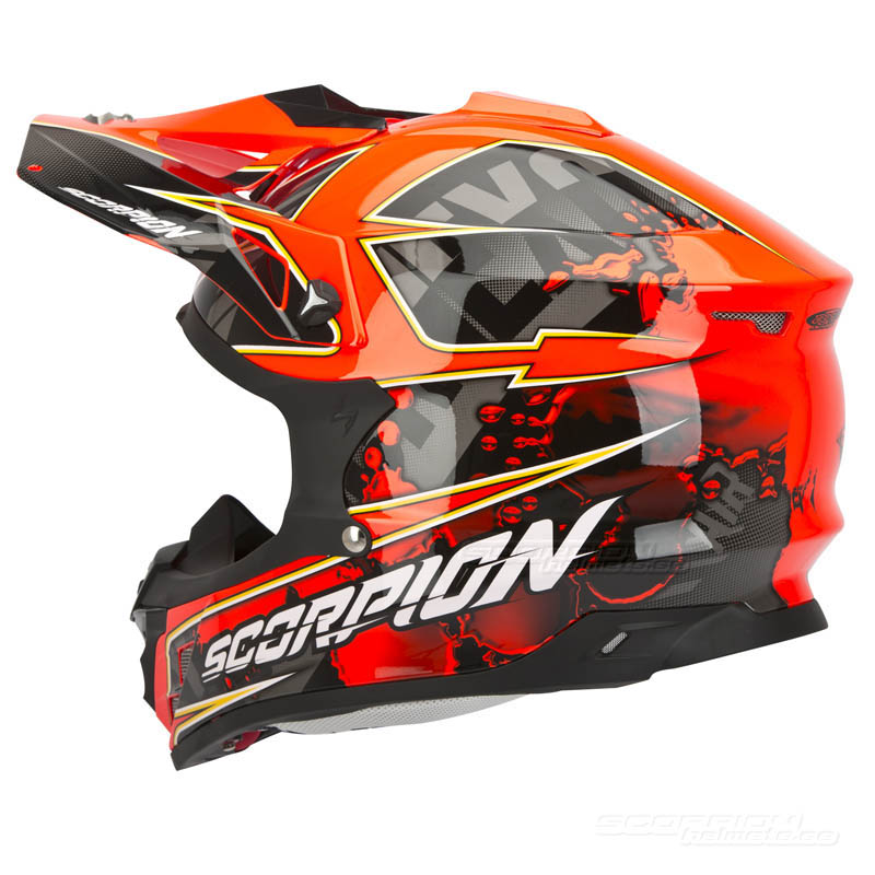 Scorpion VX-15 EVO Crosshjälm MX (Magma) Svart, Röd | Twostroke
