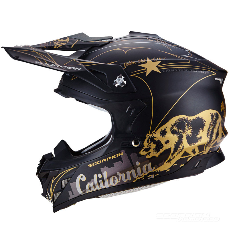 Scorpion VX-15 EVO Crosshjlm MX (Golden State) Svart, Guld