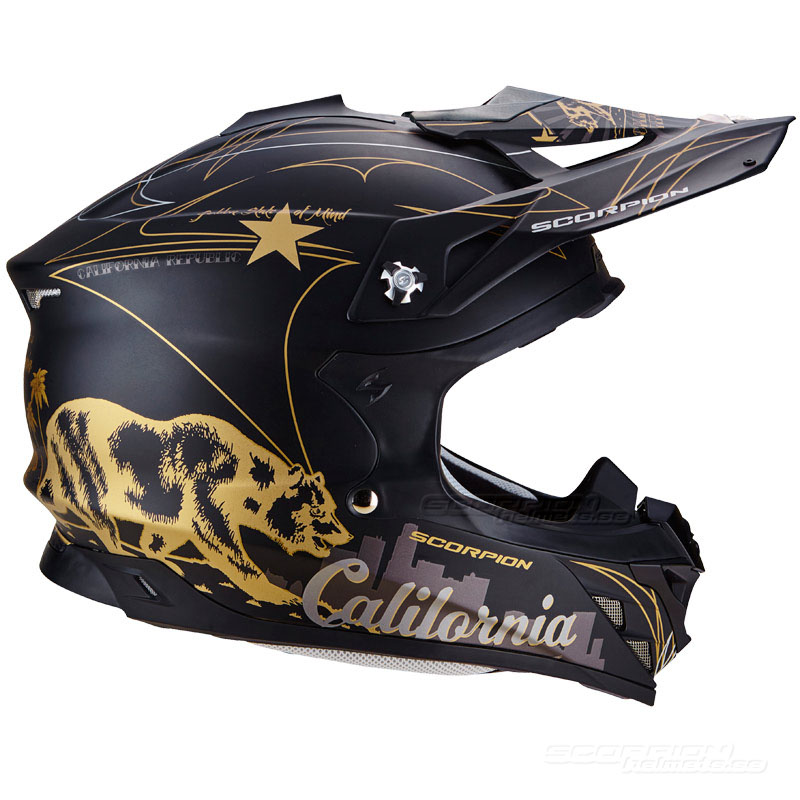 Scorpion VX-15 EVO Crosshjlm MX (Golden State) Svart, Guld