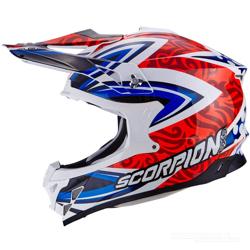 Scorpion VX-15 EVO Crosshjlm MX (Revenge) Vit, Rd, Bl