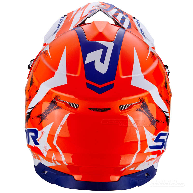 Scorpion VX-15 EVO Crosshjälm MX (Kistune) Orange, Blå, Vit
