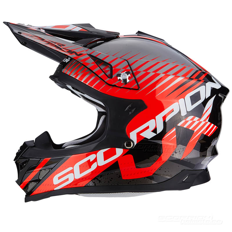 Scorpion VX-15 EVO Crosshjlm MX (Sin) Svart, Neonrd