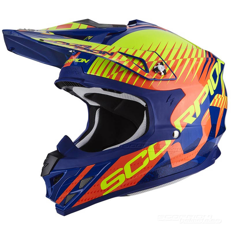 Scorpion VX-15 EVO Crosshjlm MX (Sin) Bl, Orange