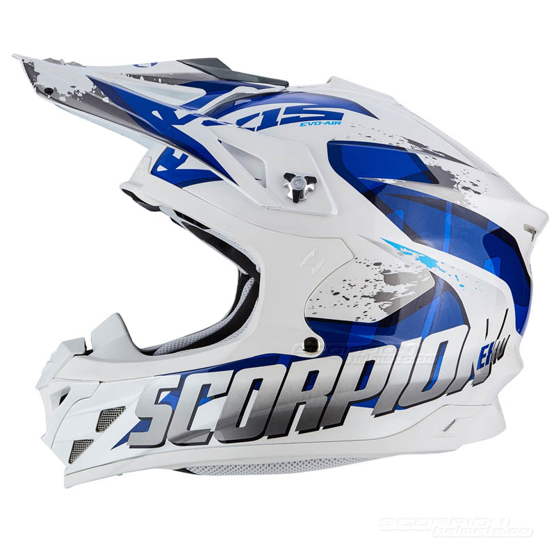 Scorpion VX-15 EVO Crosshjlm MX (Defender) Vit, Bl