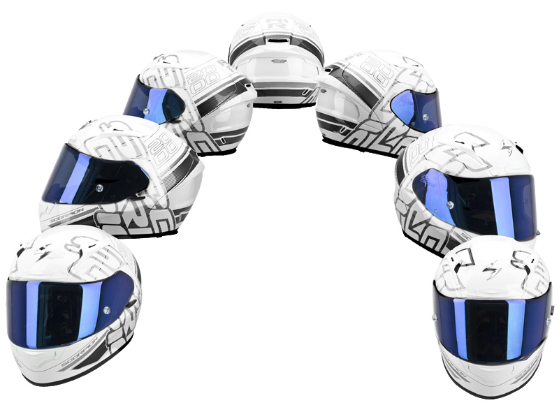 Scorpion EXO-2000 EVO Racehjälm (Ipsum) Vit, Svart