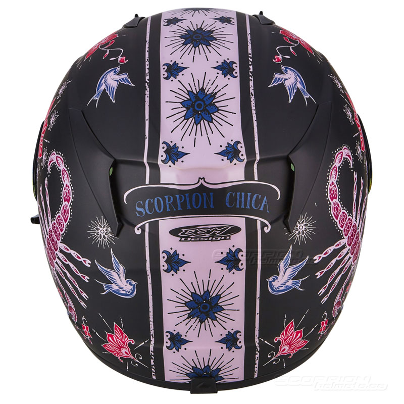 Scorpion EXO-390 Hjälm (Chica) Mattsvart, Rosa