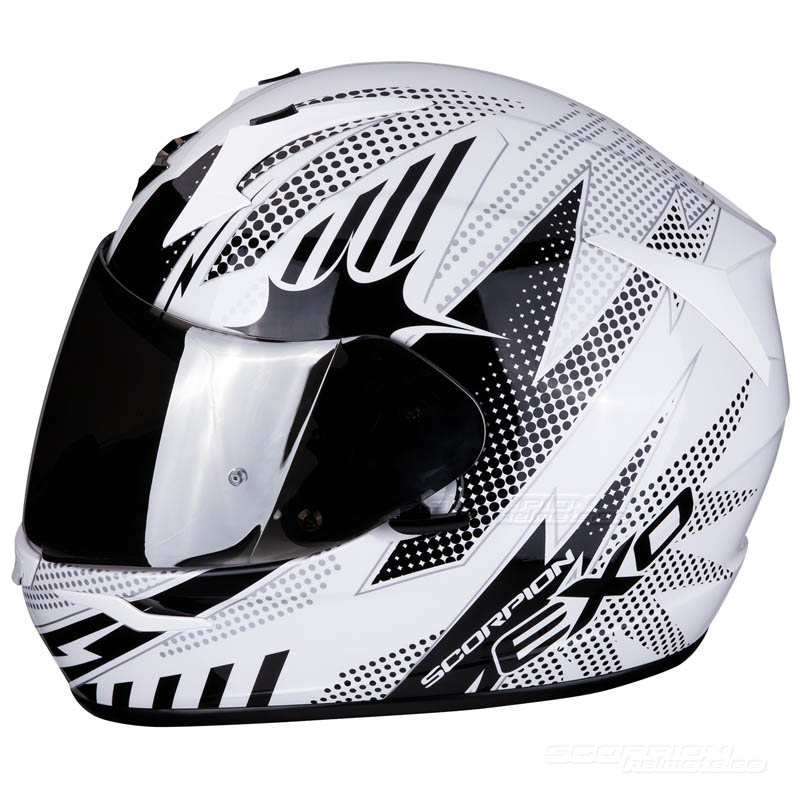 Scorpion EXO-390 MC-Hjälm (POP) Vit, Svart (Sista storleken M)