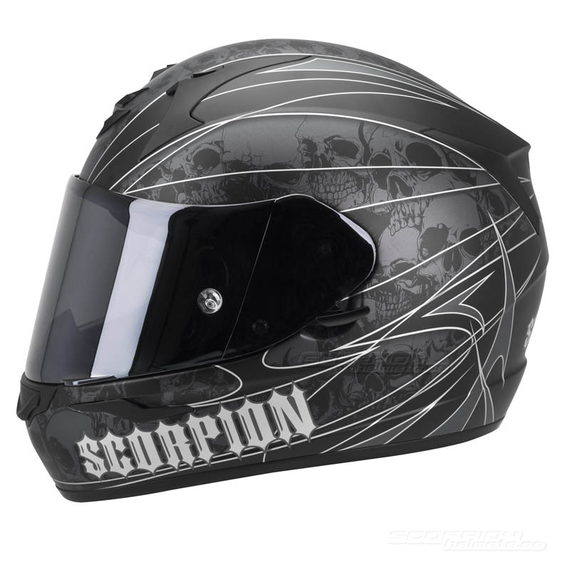 Scorpion EXO-410 Mopedhjlm (Underworld) Svart, Silver