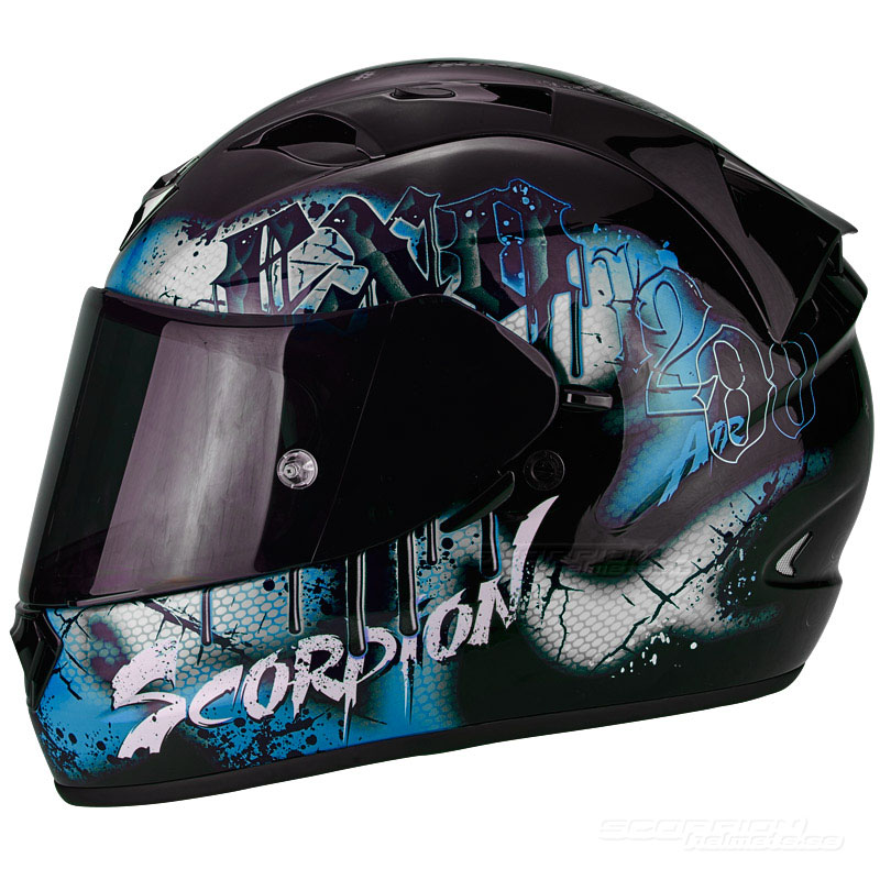 Scorpion EXO-1200 Hjlm (Tenebris) Svart, Bl