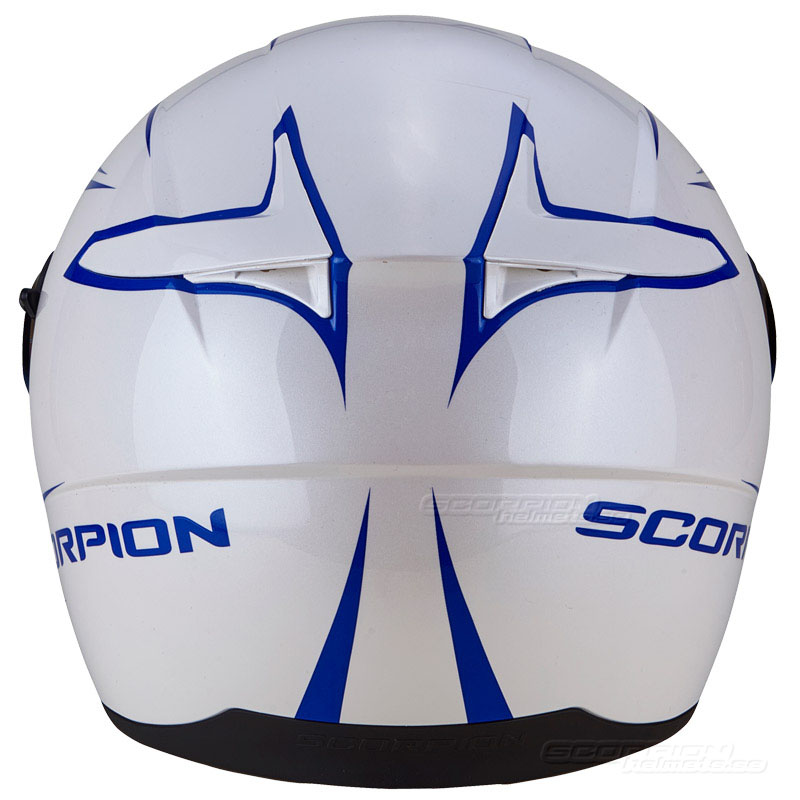 Scorpion EXO-490 MC-Hjälm (Luz) Pärlvit, Blå (Sista storleken L)