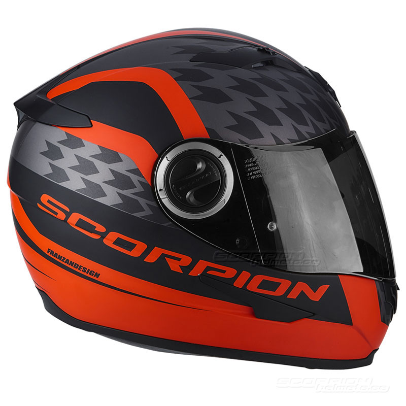 Scorpion EXO-490 Hjälm (Genesi) Mattsvart, Neonröd