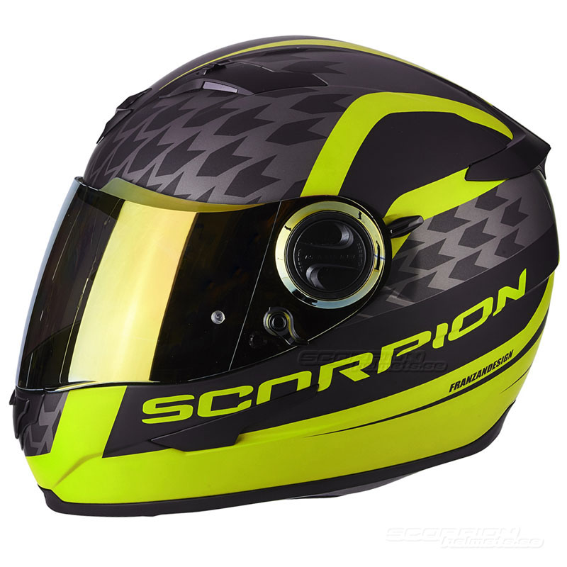 Scorpion EXO-490 MC-Hjälm (Genesi) Mattsvart, Neongul