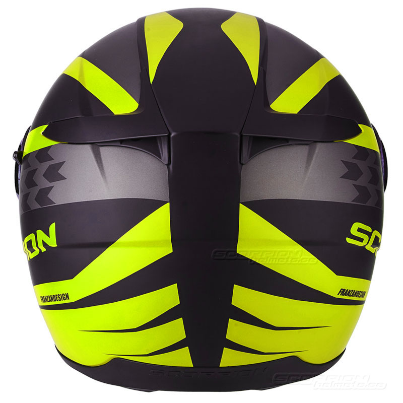 Scorpion EXO-490 MC-Hjälm (Genesi) Mattsvart, Neongul