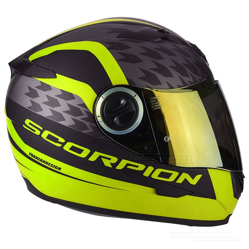Scorpion EXO-490 MC-Hjälm (Genesi) Mattsvart, Neongul