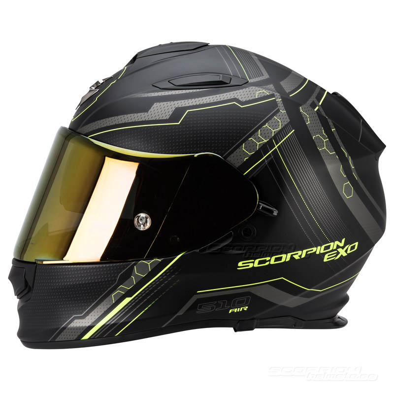 Scorpion EXO-510 Integralhjälm (Sync) Mattsvart, Neongul (Sista storlekarna M & L)