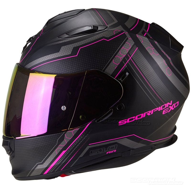 Scorpion EXO-510 Integralhjälm (Sync) Mattsvart, Rosa