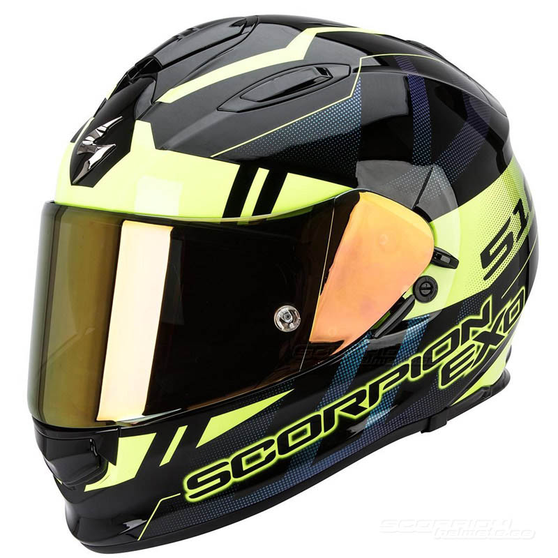 Scorpion EXO-510 Integralhjälm (Stage) Svart, Neongul