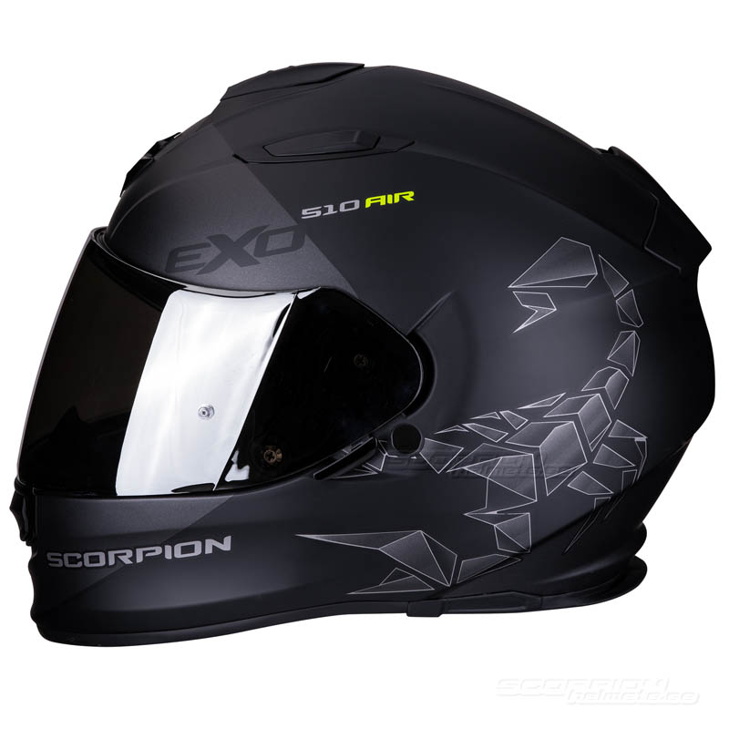 Scorpion EXO-510 Integralhjälm (Pique) Mattsvart, Silver