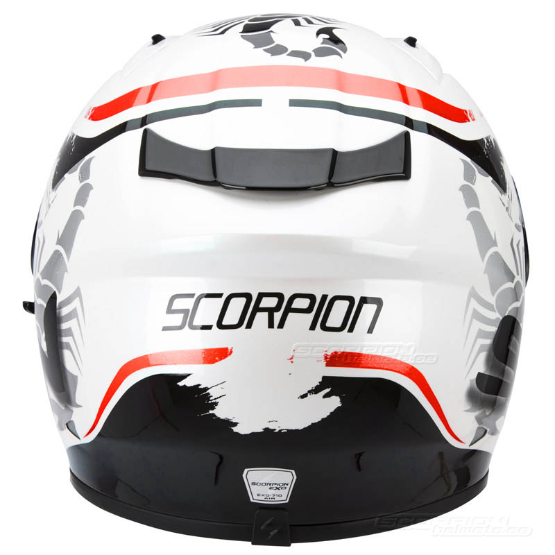 Scorpion EXO-710 Hjälm Race/Gata (Cerberus) Pärlvit, Röd