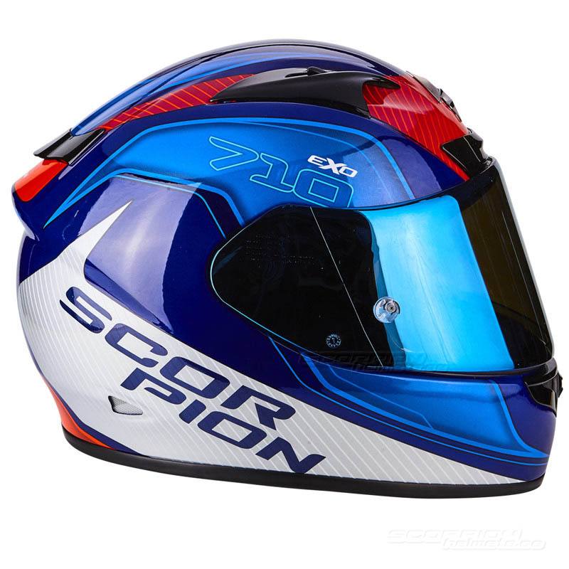 Scorpion EXO-710 Hjälm Race/Gata (Mugello) Blå, Vit