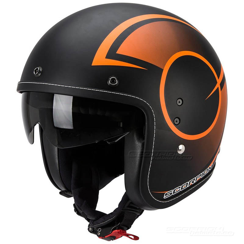 Scorpion Belfast Öppen Hjälm (Citurban) Mattsvart, Orange