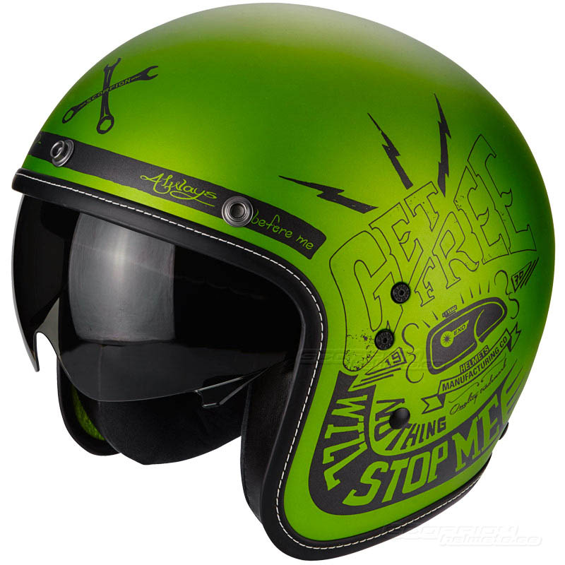 Scorpion Belfast Öppen Hjälm (Fender) Grön, Svart
