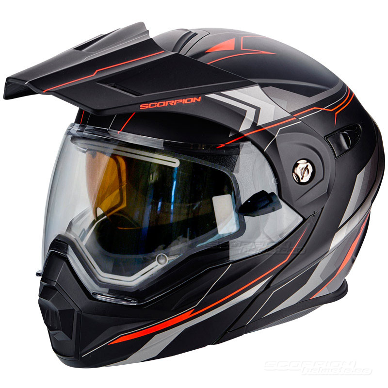Scorpion ADX-1 Winter (Anima) Mattsvart, Röd