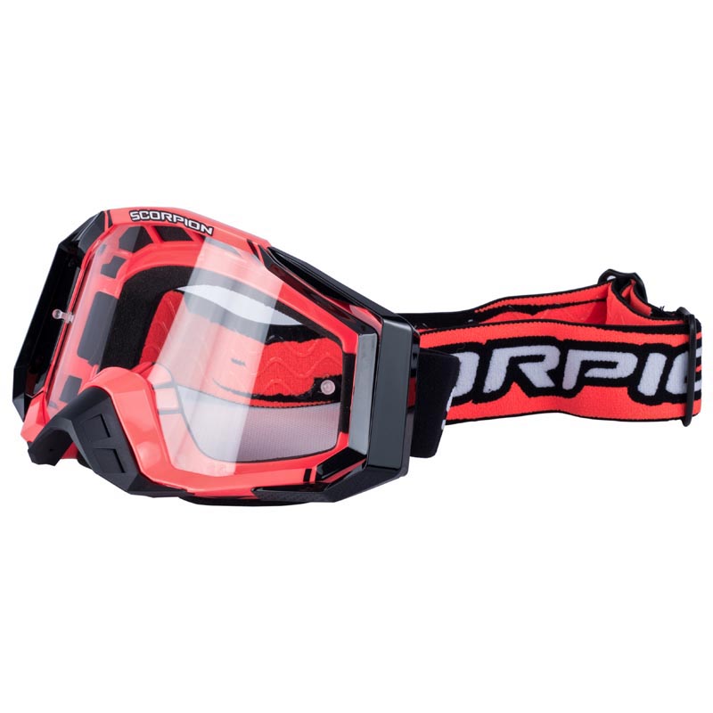 Scorpion Goggles (E18) Neonröd, Svart