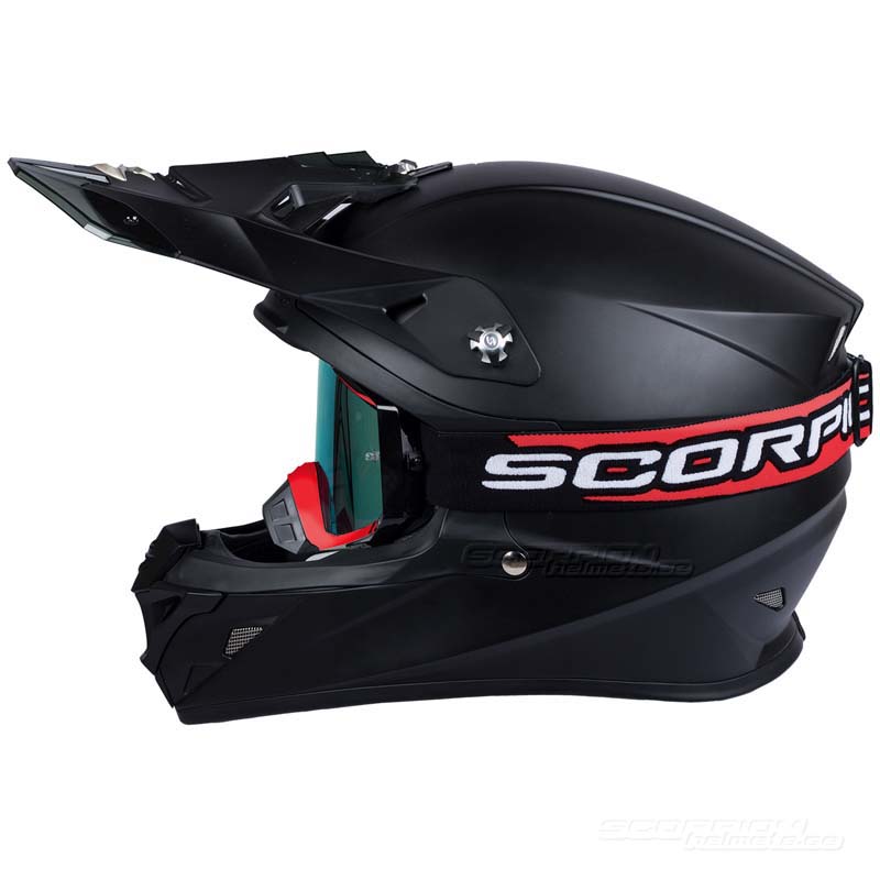 Scorpion Goggles (E18) Neonröd, Svart