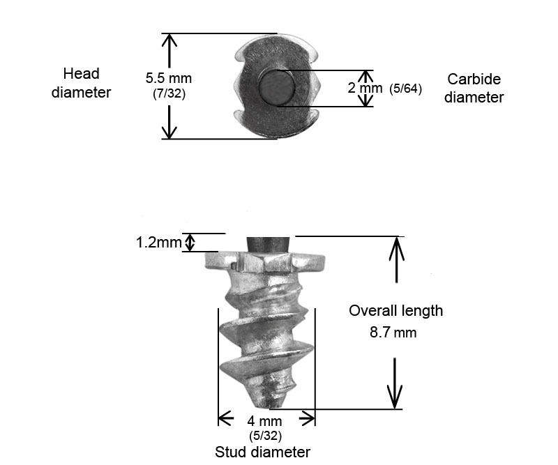 iGrip Skruvdubb (SS) 8 mm