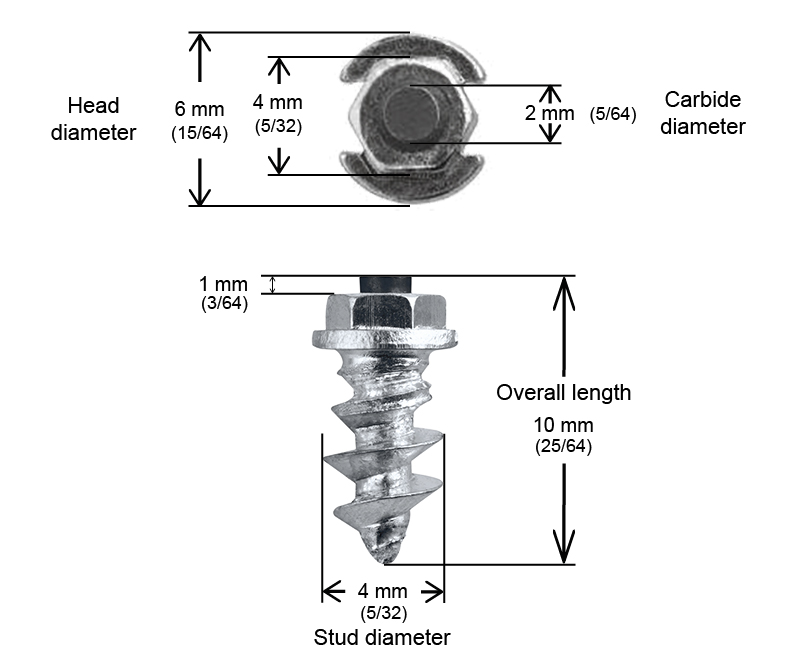 iGrip Skruvdubb (SS) 10 mm