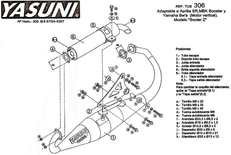 Yasuni Avgassystem (Scooter Z) Rd