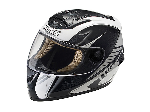 Shiro Integralhjälm (SH-821) Motion Svart / Vit (endast kvar i storlek xl)
